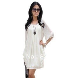 New Chiffon Dress , sexy Sundress Women chiffon skirt Graceful  A1230