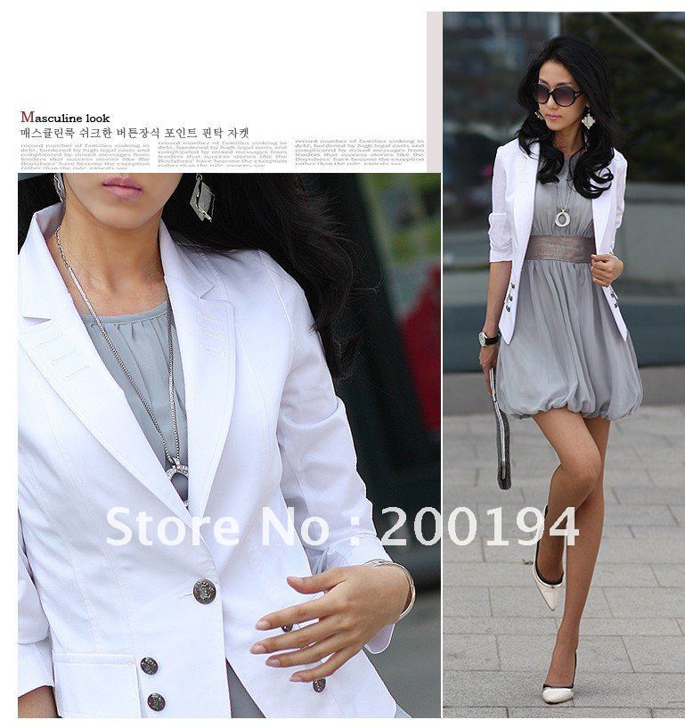 New coats women outwear one button OL style long sleeve ladies coat Small suit Autumn clothing