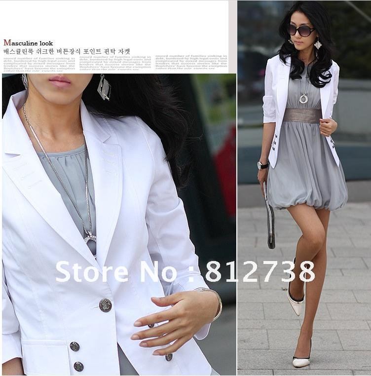 New coats women outwear one button OL style long sleeve ladies coat Small suit Autumn clothing ,free shipping