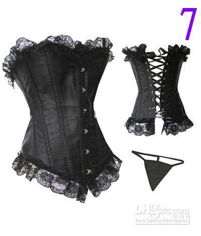 New Corsets,Bustiers Women Sexy Lingerie Corset Bustier+G-String size:S M L XL,NUMBER 07