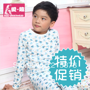 New designer high quality spring and autumn child underwear set ,100% cotton child sleepwear child sleep set ,Pajamas suit kids