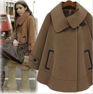 New  Fashion 2012Autumn and winter hot temperament elegant cardigan leather buckle cloak wild coat