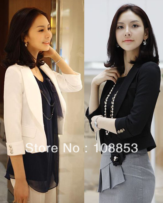 New Fashion 2013 Women's Female Sexy All-Match One Button Slim Small Suit Blazers Coat Jacket Free Shipping CMO-0027