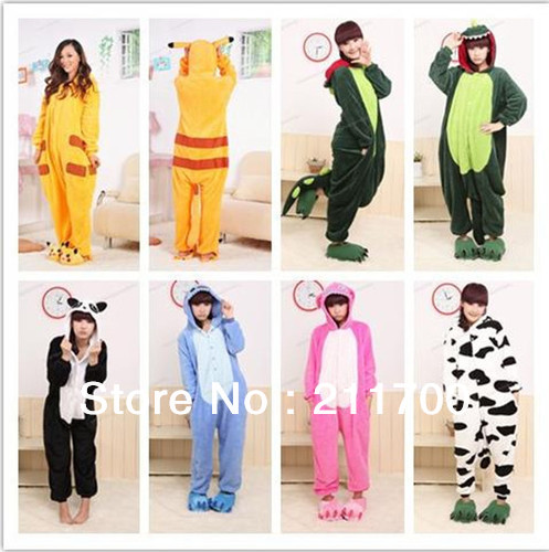 New Fashion Carton Adult Sleepwear Hoodies Animal Cosplay Costumes Kigurumi Pyjamas Multi-Pattern Free shipping