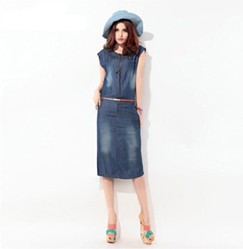 New Fashion Denim Vintage Cute Dress 2013 Summer Autumn High Street Active Women's Skirt Casual Party Stylish Women Dresses~