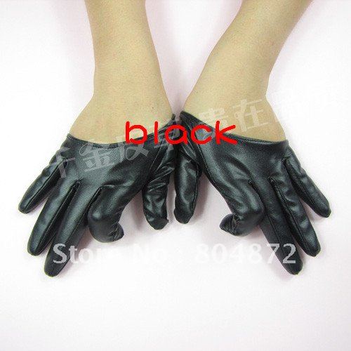 New fashion five finger leather half gloves show gloves dance gloves 10pcs/lot