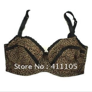 New fashion leopard design F&G big cup bra sexy underwear women bra sets free shipping