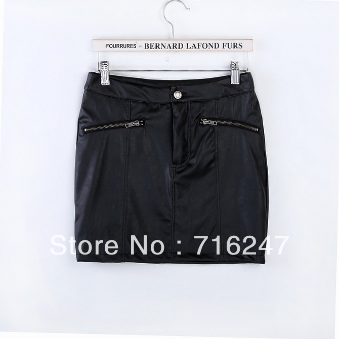 New  Fashion  Style  Skirt   2013  Spring  And  Summer   PU  Leather Hip Package  Waist  Skirt