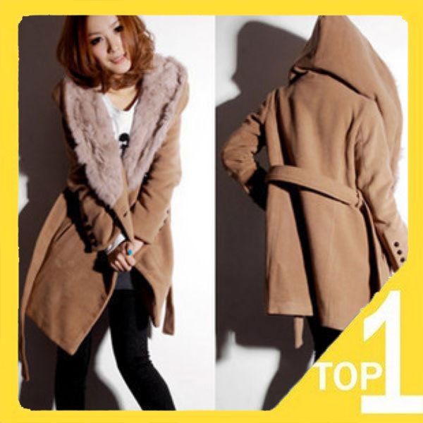 New fashion winter warm women's trench outwear long length,size M and L top brand