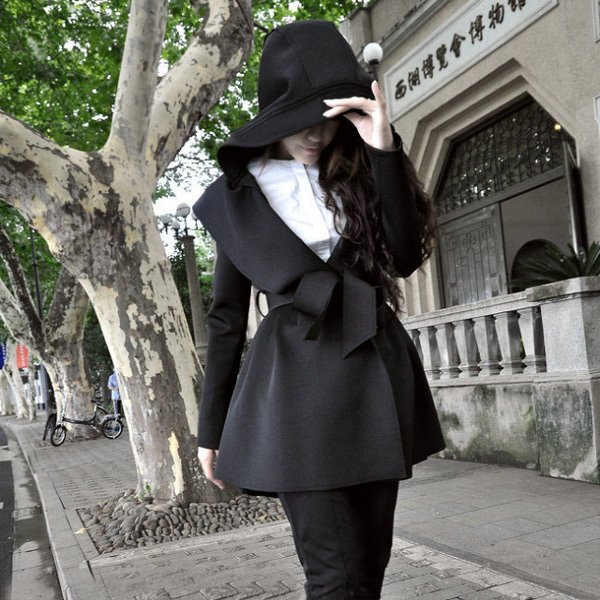 New fashion Women's Ladies' Trench Coat Hooded Outerwear Dress Style # L034300