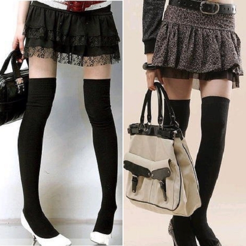 New Fashion Womens Over Knee Sock Thigh High Cotton Stockings OP1024 [23637|01|01]