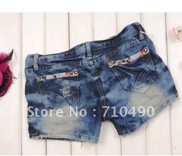 New female trousers tide joker female of cowboy short pants big blue han edition 5128 yards