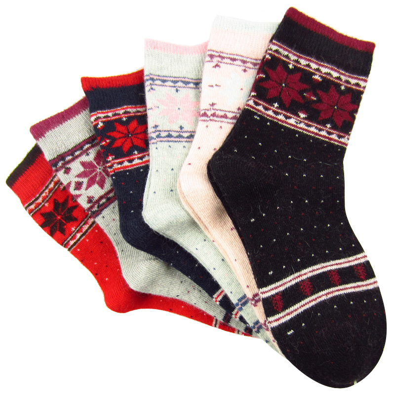 New Feona autumn and winter women's thickening thermal dot  wool  socks chromophous (B361)