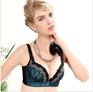 New Free shipping Push up bra 3/4 cup bra embroidery &convertible brassiere women's lingerie underwear Reveal (size32 34 36 38 )