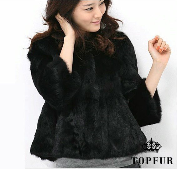 New!Free Shipping to EMS Genuine Rabbit fur coat/fashion/female TF012