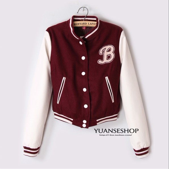 New han splicing color matching LiLing skin sleeve baseball suit jacket