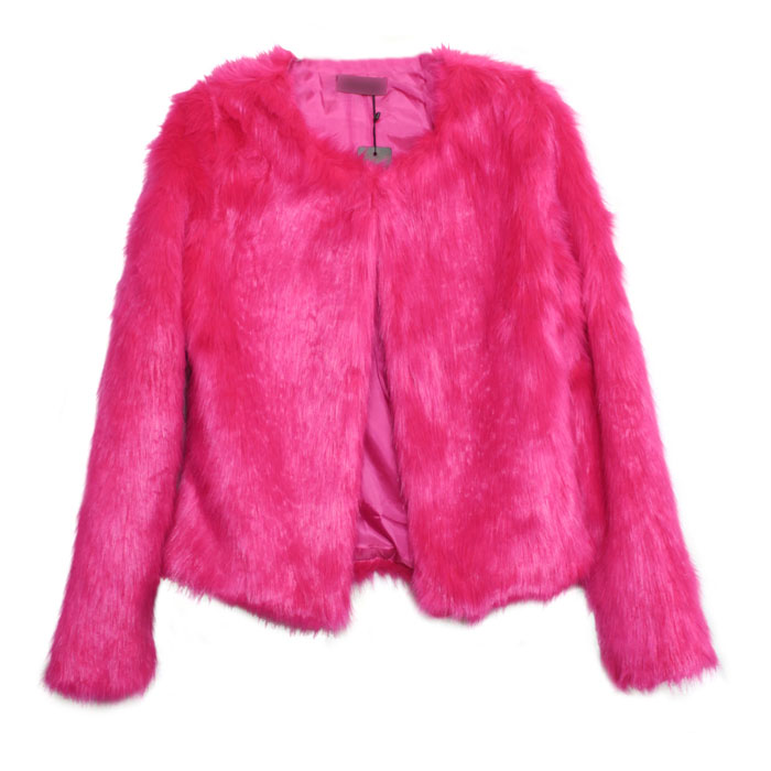 NEW! High quality fur coat rose bright color fox fur outerwear overcoat short medium-long Free shipping