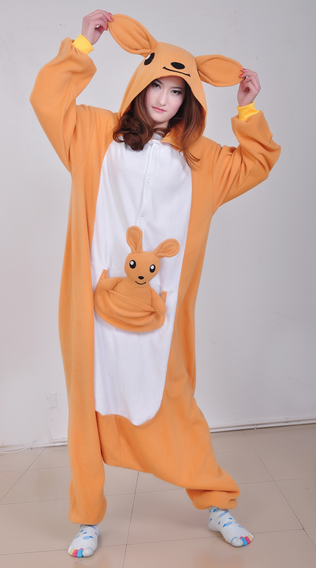 New kangaroos Polar Fleece Women's fashionable design  Costume KIGURUMI Pyjamas Nightwear Japan Anime