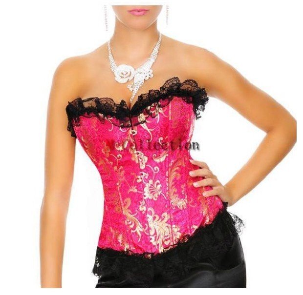 NEW Lace Ribbon Victorian Rose CORSET Bustier Costumes Fantasy Charming S-2XL