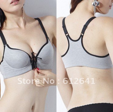 New Ladies Women Sports Leisure Bra Support Vest Frontfastening Sport Bra AB Cup.Free shipping!