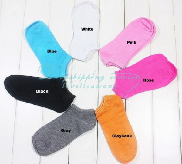 New Lady Comfortable Candy Cute Pure And Random Color Ankle Length Socks