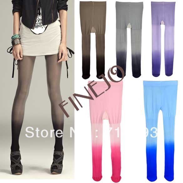 New lady Sexy Gradual Change Velvet Stockings Tights Leggings Pantyhose 5colors free shipping 8196