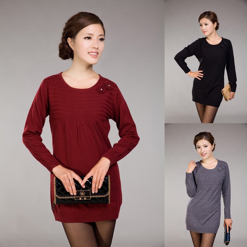 New lead the fashion trend embroider grow a woolen sweater Free Shipping Drop shipping  W077