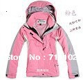 new Leopard grain women's Outdoor sport jackets ladies Waterproof breathable windproof 3 layer 2in1 climbing coat Brand sales