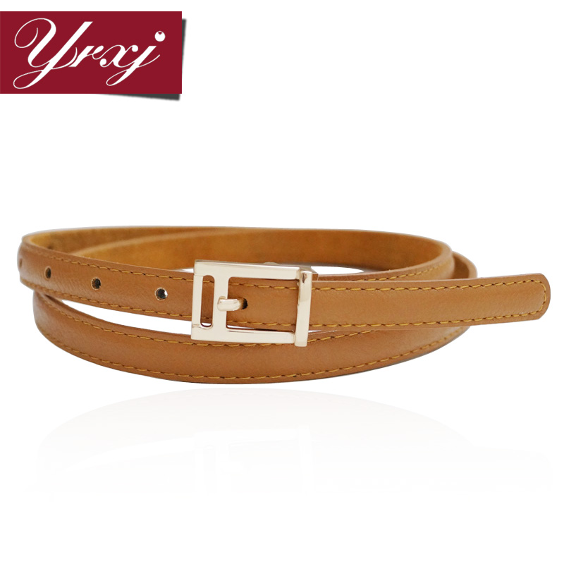 New litchi leather all-match glossy women's decoration thin all-match belt strap yf436