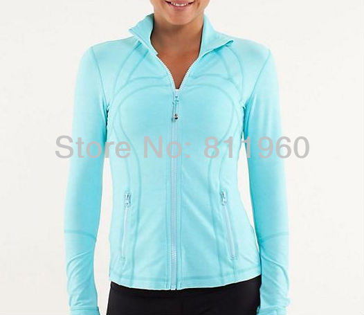 New Lululemon Jackets Lulu lemon Hoodies Women's Yoga Hoody Sky Blue Top Wear Lady Zipper Jackets Brand Name Yoga Coat Size 12