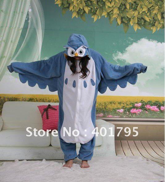 New Owl Costume KIGURUMI Pajamas Sleepcoat  Cosplay Sleepwear Neight Owl