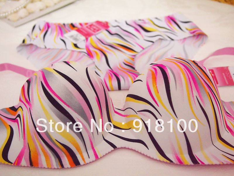 New!Sexy Bra Set! Hot Selling! Stripes Lingerie Set! Top QualityOne-piece Underwear Set! Colorful Stripes Design! Free Shipping!