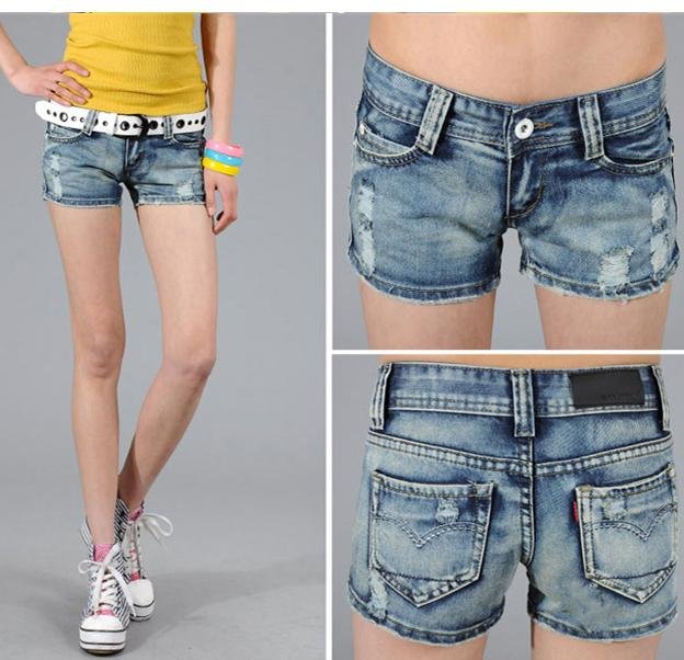 New shorts female summer hot pants blue shorts female han edition show restore ancient ways thin bull-puncher knickers