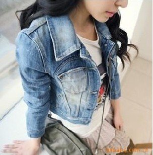 New Spring clothing Fashion style women's coat women's jacket denim outwear ,ladies jacket,women tops clothes washed jeans