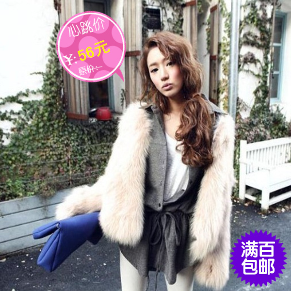 new style good 2012 autumn and winter new arrival elegant vintage cardigan faux soft rabbit fur short jacket female