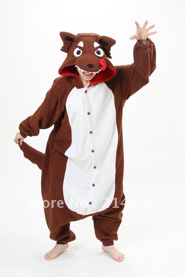 New Style Wolf Kigurumi Pajamas Adult Cosplay Women's Cartoon Animal Costume Sleepwear