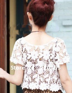 New Style Women's Gorgeous Crochet Hollow Knit Vest Sweater 2011 jacket Shrug Hot sale