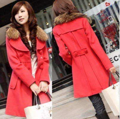 New temperament windbreaker 2012 Korean women's double-breasted long fashion wool woolen / Coat Jacket