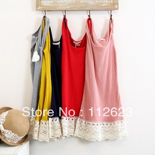 New the new spring and summer 2013 / classic female style color hem lace h vest manufacturers wholesale free shipping