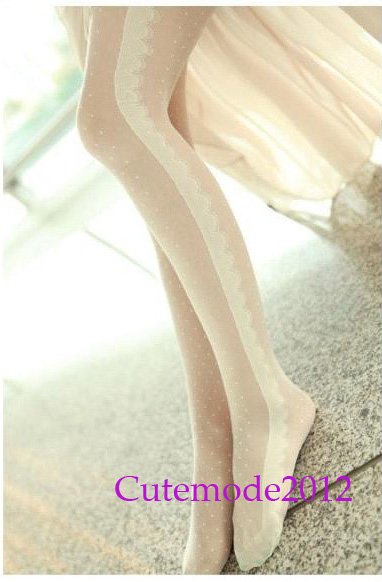 New Ultra Thin Women's Stockings Transparent Fashion Eyelash Lace Pattern Pantyhose K10