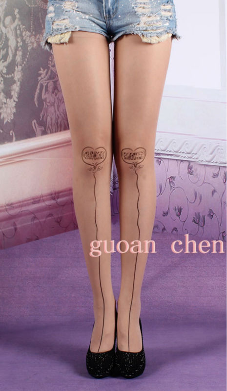 NEW Woman Sexy Fashionable Love Balloon Pantyhose & Tights Leggings Tattoo Stocking