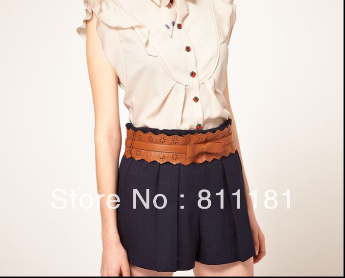 New Women  Hot Casual Short Pants Trousers  Shorts With Sashes