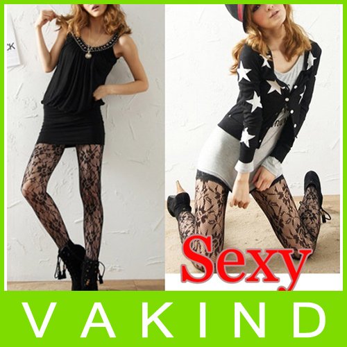 New Women Large Rose Patterns Tight Pants Stockings Little Sexy Legging Fashion