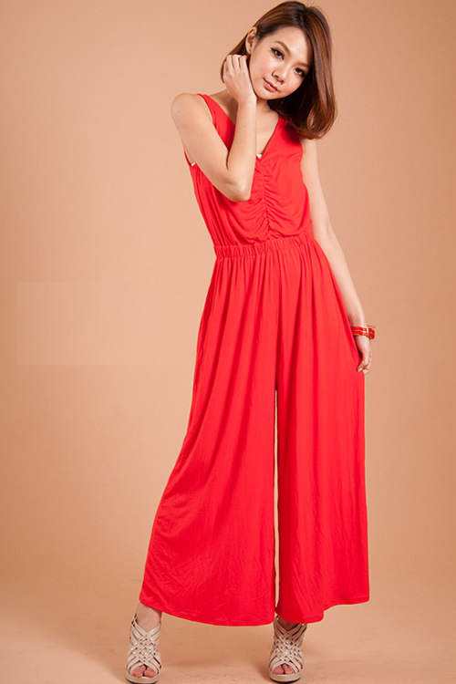 New!!Women's Fashion Deep V-neck Sexy Jumpsuits,Ladies' wide leg Overalls,Freeshipping