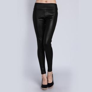 New Women's Shiny Stretch Low Waist Skinny Faux PU Leather Tight Leggings Pants