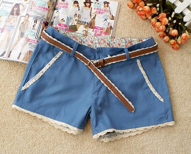 New women's summer wear shorts in summer the han hot pants and lace fashion leisure women's shorts