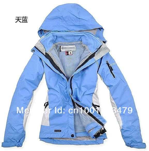 new women winter jacket Outdoor sport lady coat Waterproof breathable windproof 3 layer 2in1 Outdoor hoodies warm free shipping