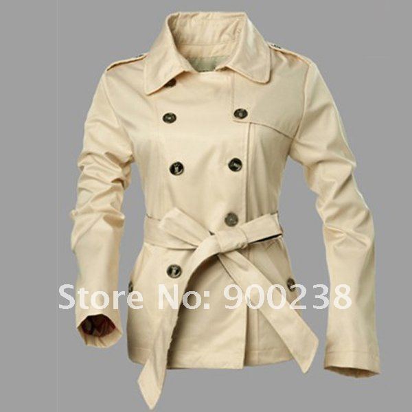 New Womens Fashion atmospheric Long Sleeve Lapel Windbreaker Jacket Coat SIZE M/L/XL/XXL