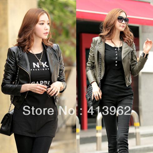 New Womens Personality Slim Long-sleeved Wild Casual Leather Clothing Coats XCS1231161