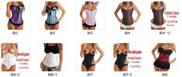 NEW WOMENS Red Steel Leather Babaka Corsets vest/SZ:S-XXL@@72 colors mix order!